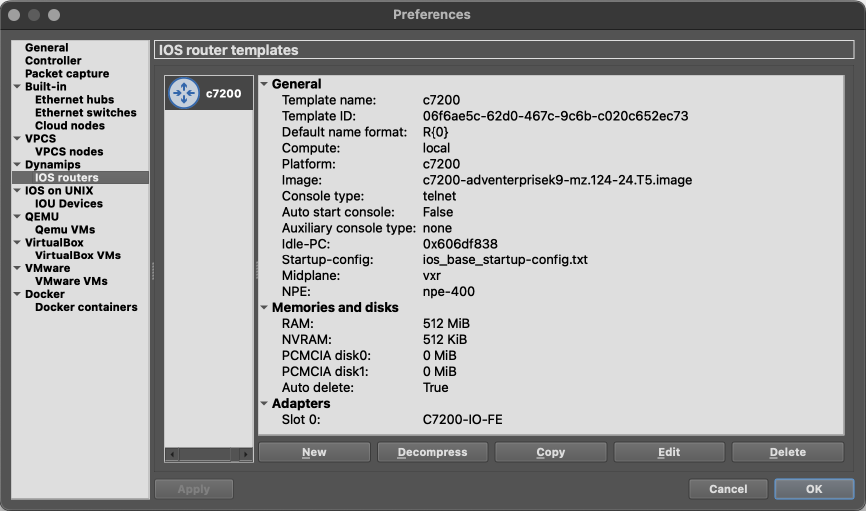 Dynamips device template