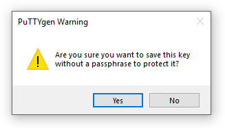 PuTTYgen Warning